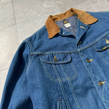 90s Lee Made in USA Blanket Lined Denim Jacket 46R