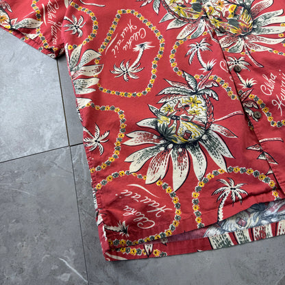00s Polo by Ralph Lauren Classic Fit Red Hawaiian Open Collar Shirt