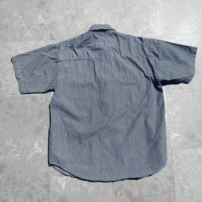 90s Hickory Half-Zip Short Sleeve Shirt