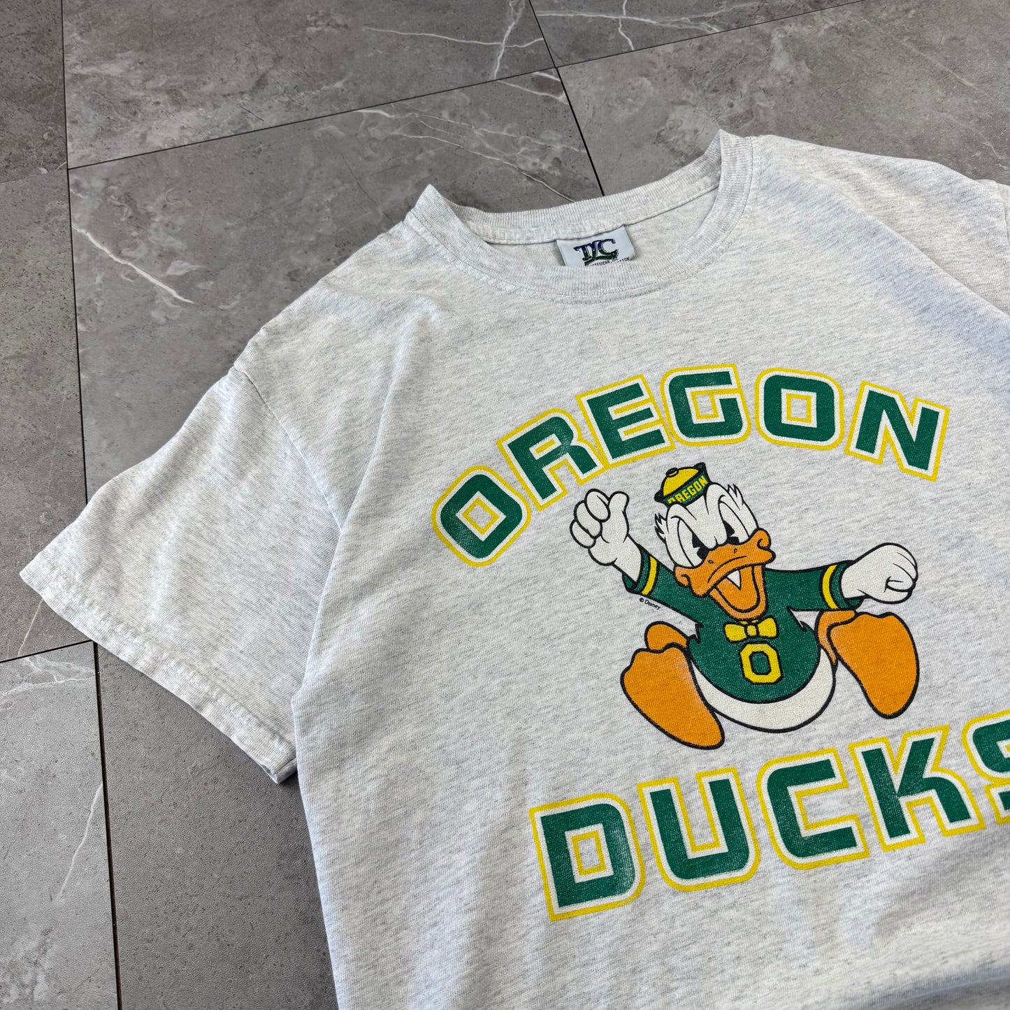 90s TLC Oregon Ducks Disney Donald Duck Collab Graphic Tee