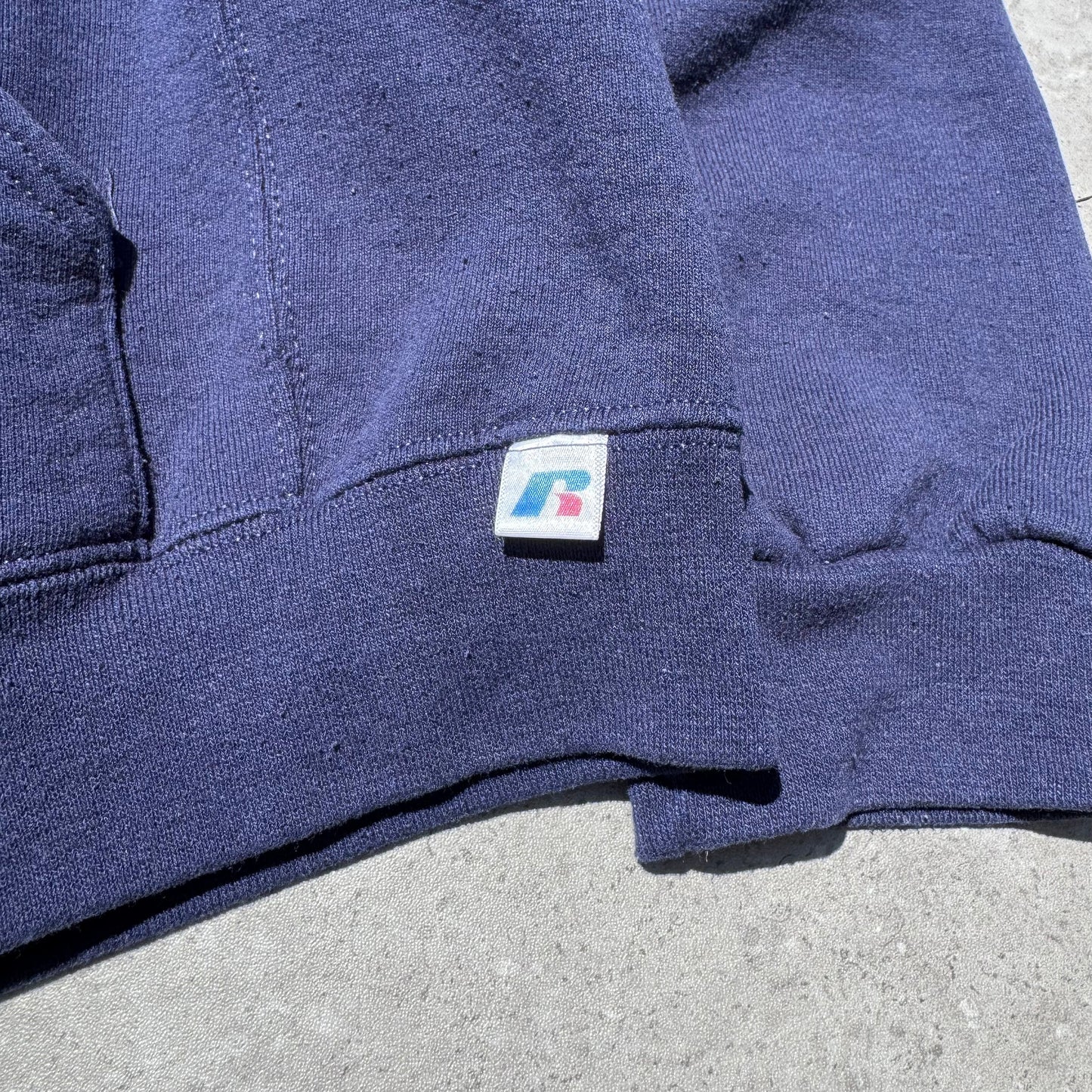 00s Russell Athletic Zip-Up Navy Hoodie KiiChain Clothing