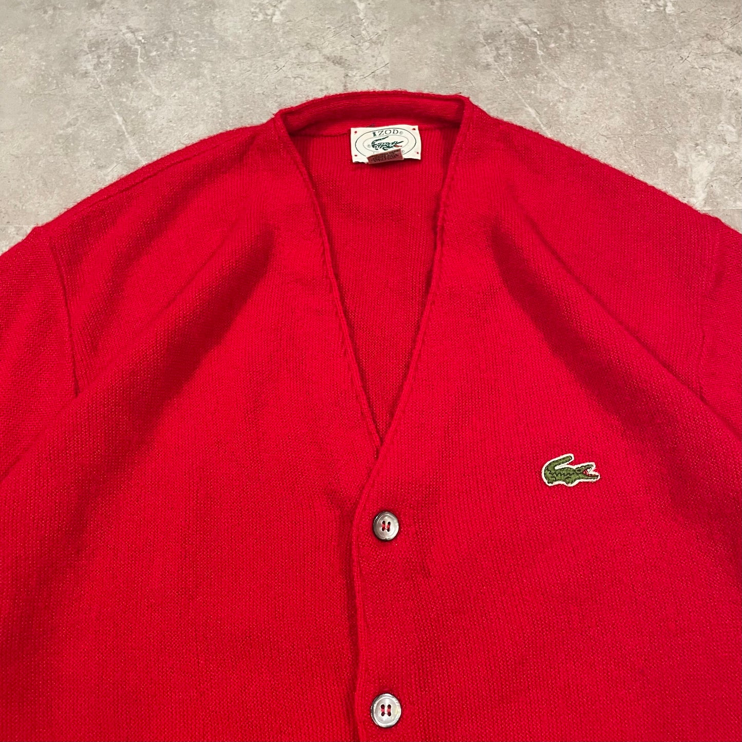 80s Izod Lacoste Made in USA Acrylic Cardigan