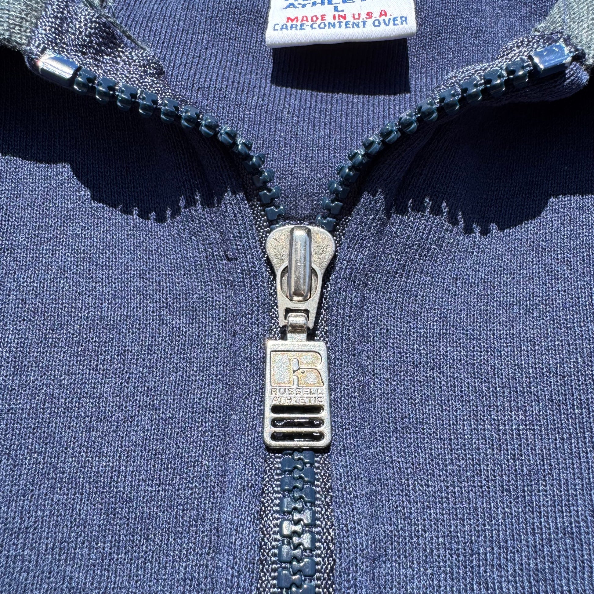 90s Russell Athletic Made in USA Half-Zip Polo Sweatshirt KiiChain Clothing