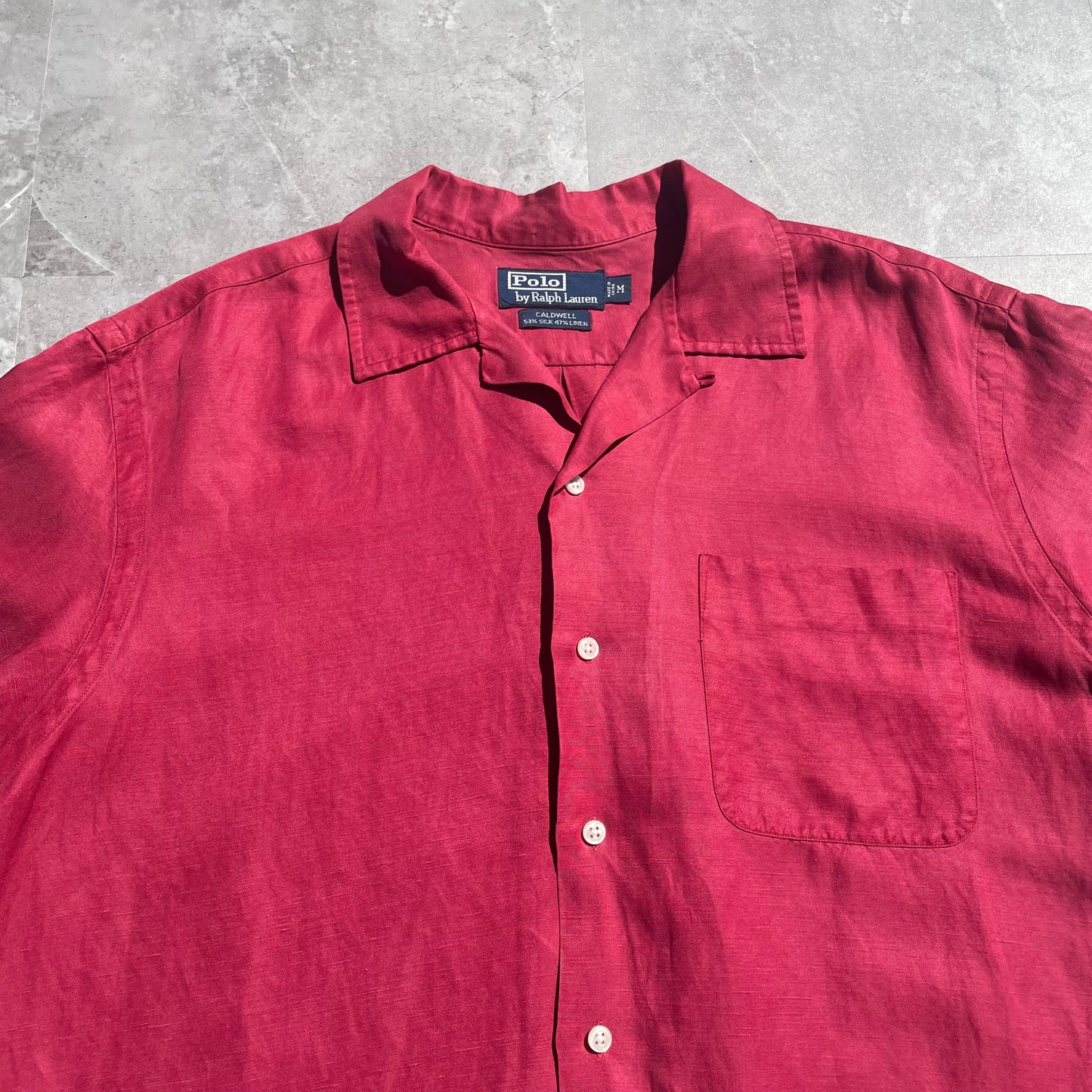 90s Ralph Lauren Caldwell Silk/Linen Short Sleeve Shirt