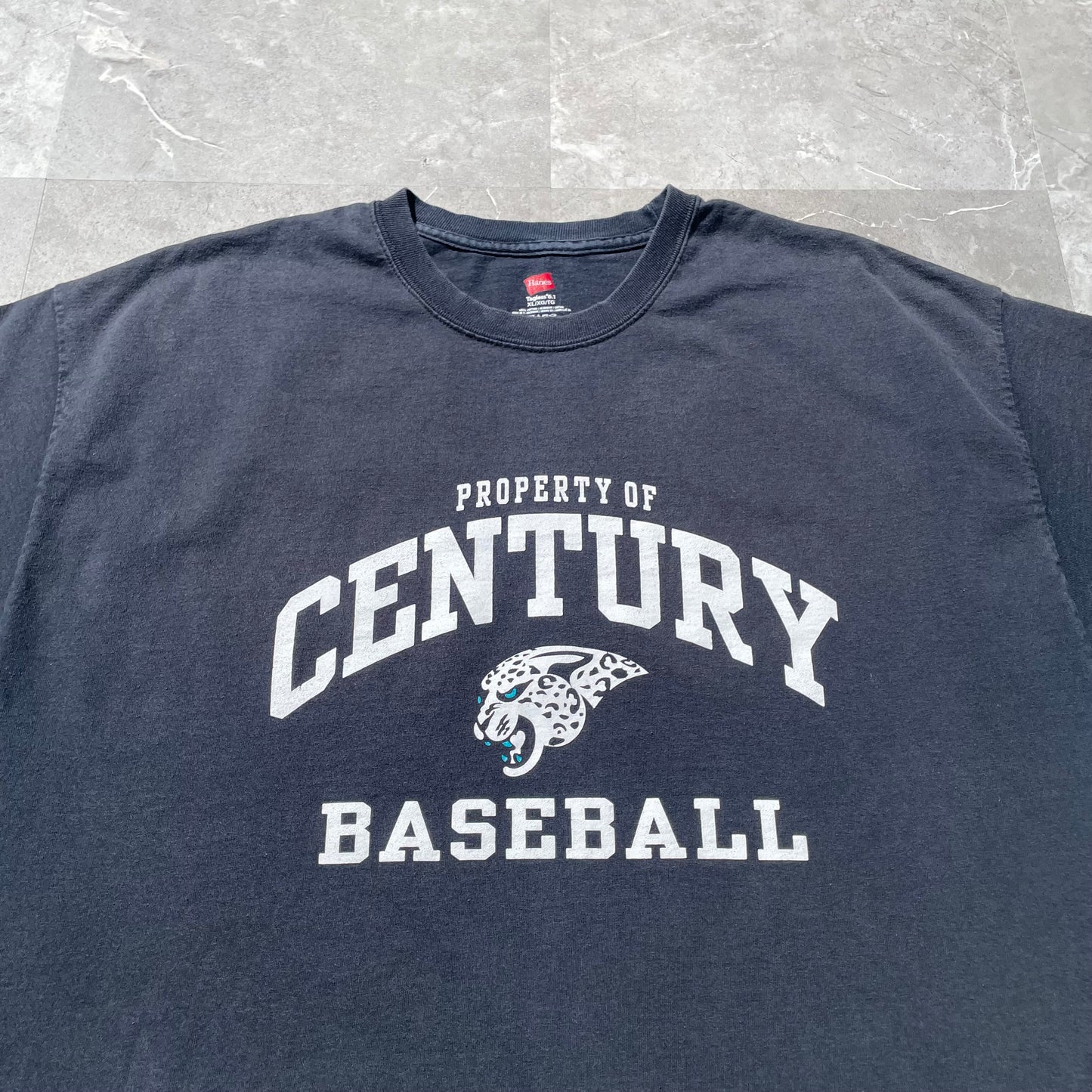 00s Hanes Century Baseball Heavyweight Graphic T-Shirt