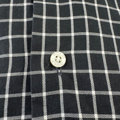 00s Polo Golf Ralph Lauren Caldwell Black Checkered Open Collar Shirt