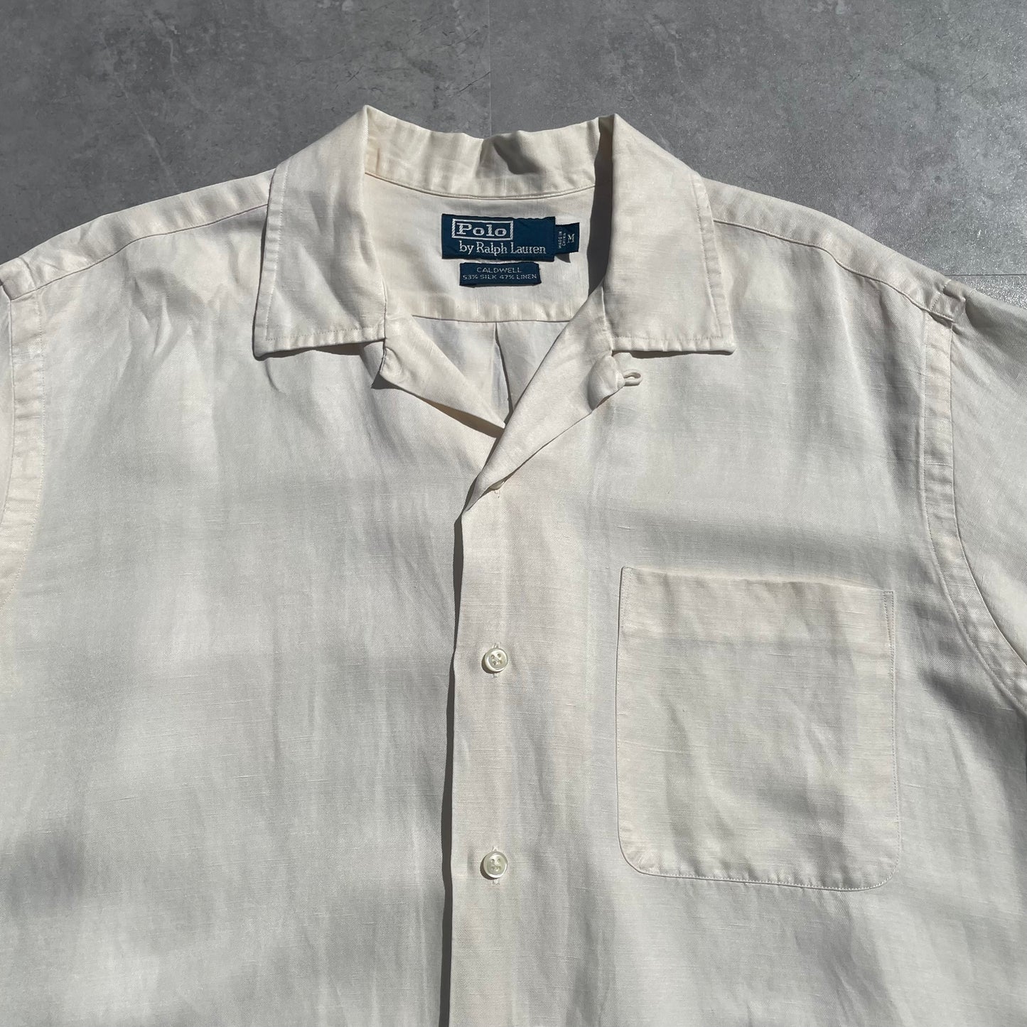 90s Ralph Lauren Caldwell Silk/Linen Short Sleeve Shirt