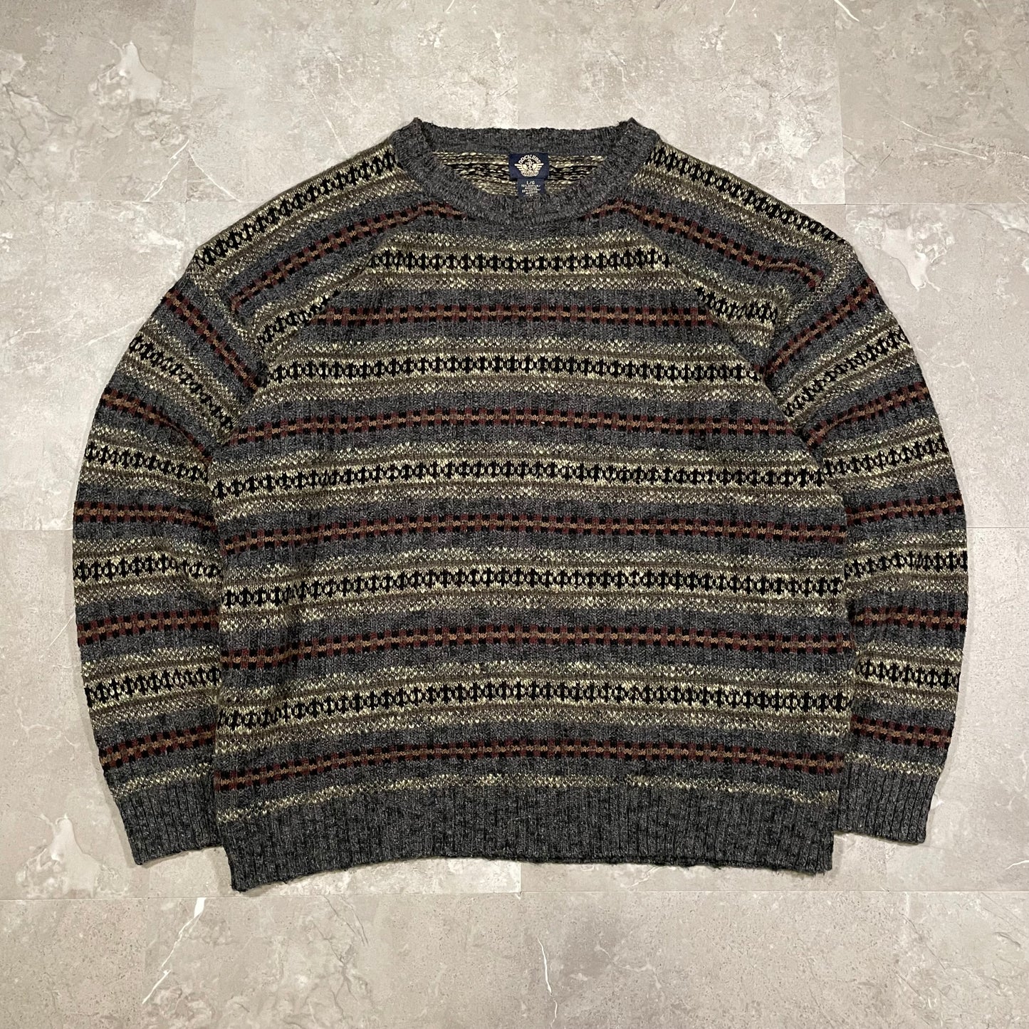 90s Dockers’ Gray Design Knitted Sweater