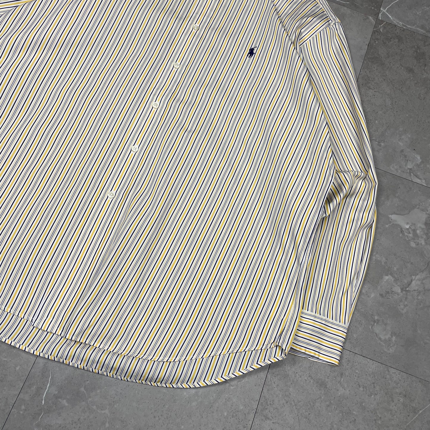 90s Ralph Lauren Classic Fit Yellow Striped Shirt