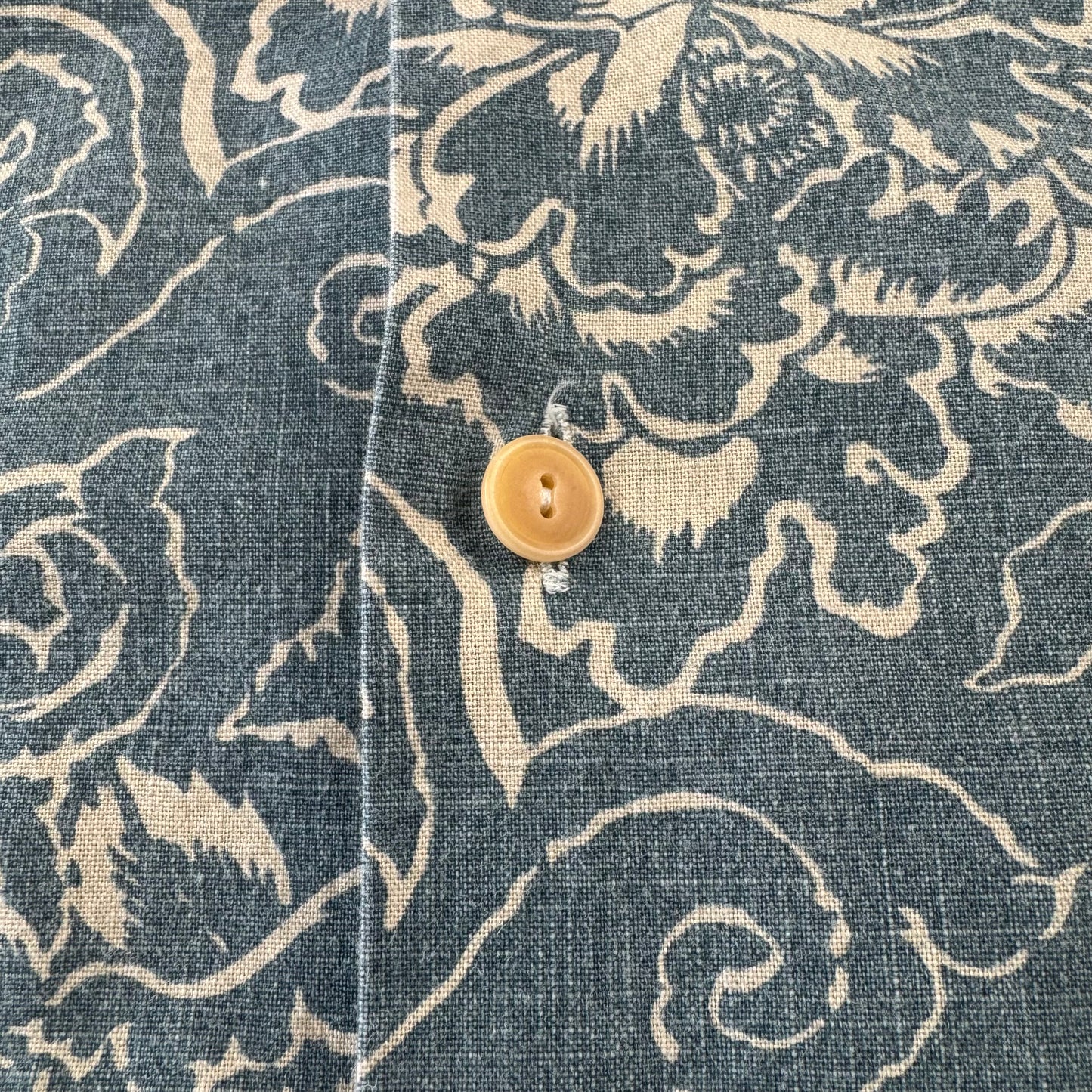 90s Polo by Ralph Lauren Light Blue Paisley Open Collar Shirt