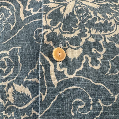 90s Polo by Ralph Lauren Light Blue Paisley Open Collar Shirt
