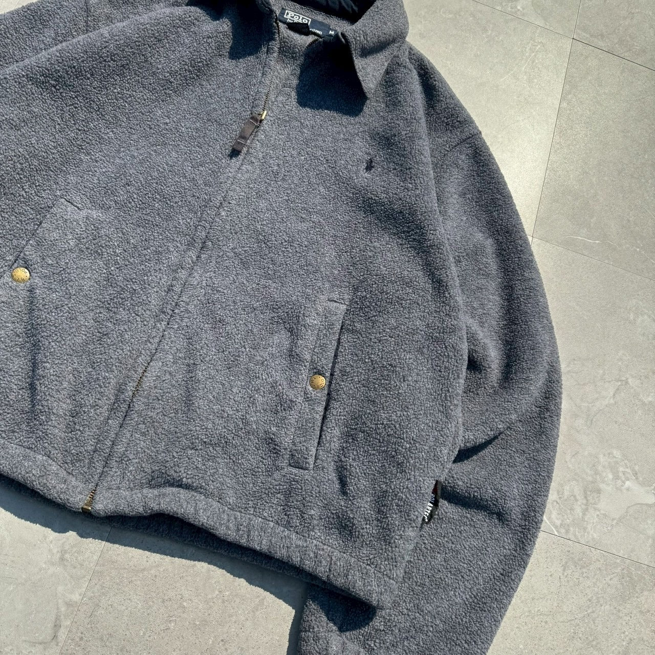 90s Ralph Lauren Gray Fleece Swing Top Jacket
