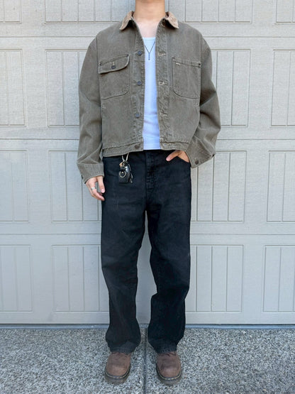 80s-90s Polo Ralph Lauren Corduroy Collar Canvas Trucker Jacket