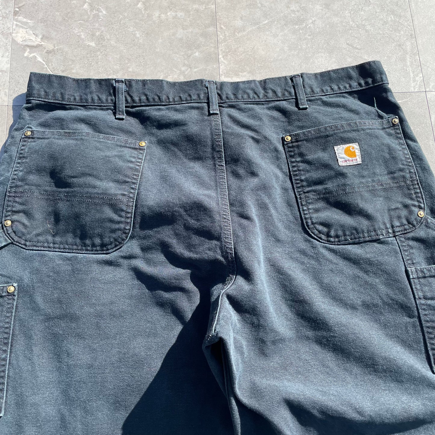 90s-00s Carhartt Made in USA Black Double Knee Work Pants 40x30