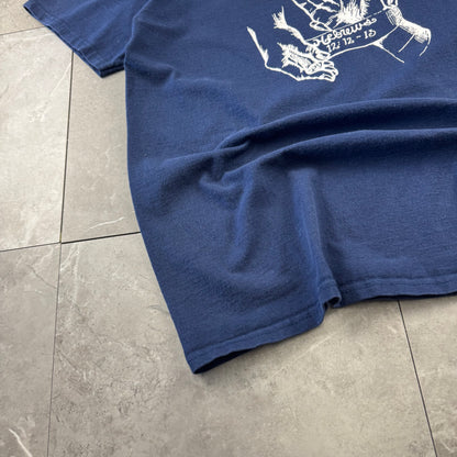 00s~ Hanes Navy CBU Athletic Training Hebrews 12:12-13 Christian Graphic Tee