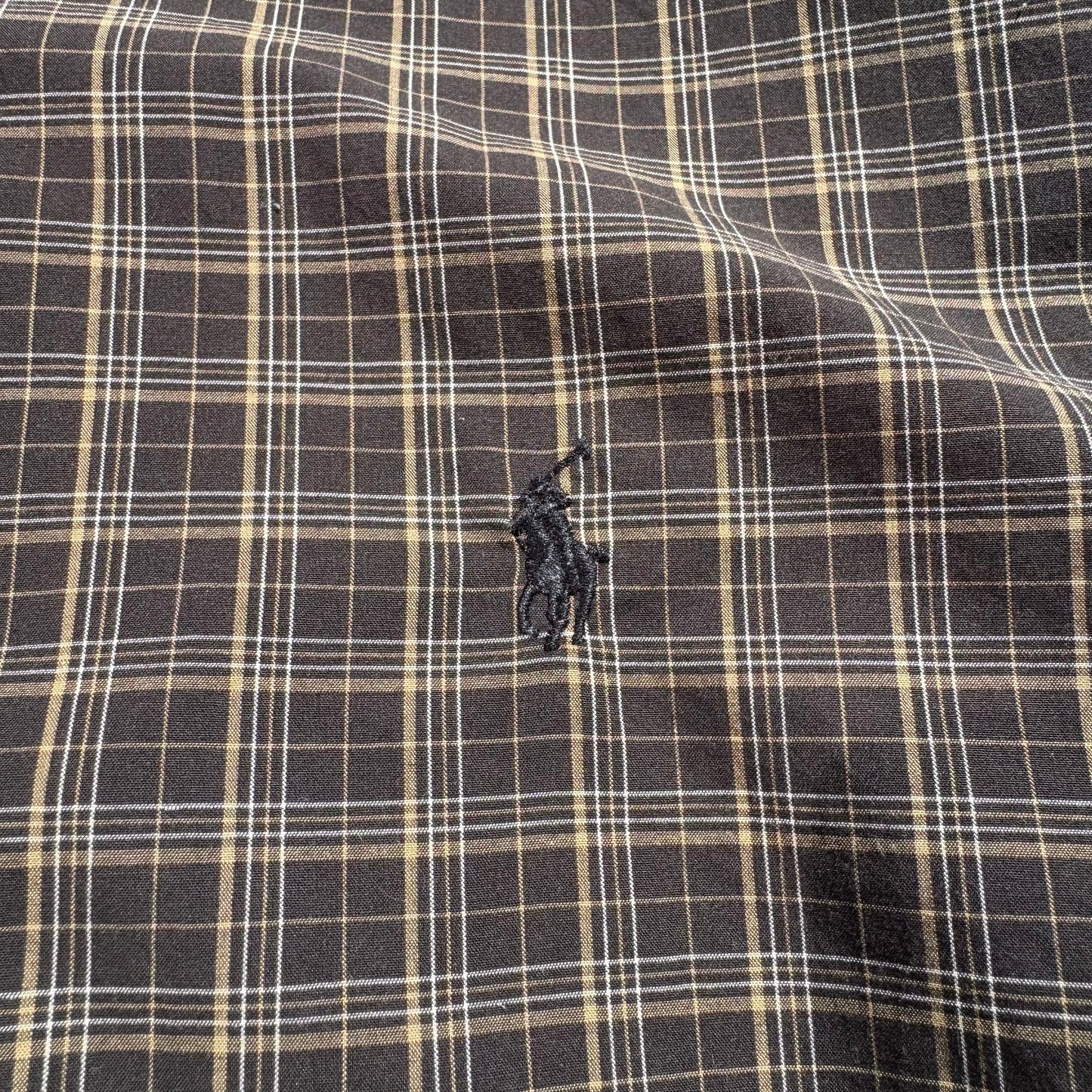 90s-00s Ralph Lauren “Blake” Dark Brown Checkered Button Down Shirt KiiChain Clothing