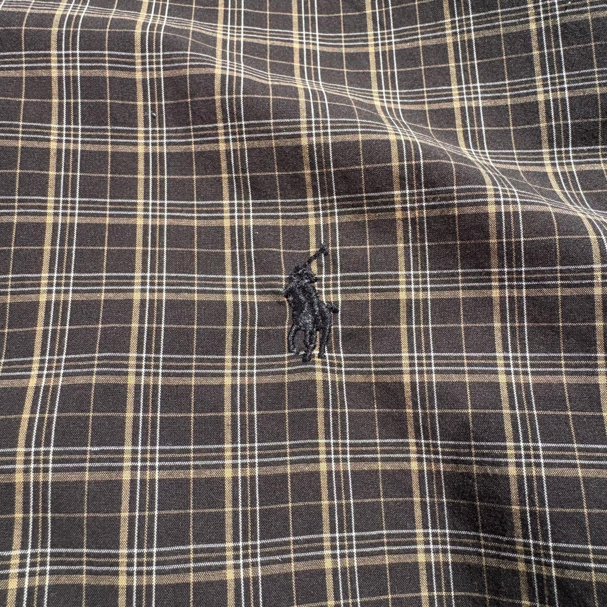 90s-00s Ralph Lauren “Blake” Dark Brown Checkered Button Down Shirt KiiChain Clothing