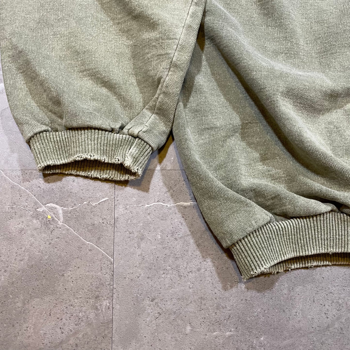 90s McIntosh & Seymour Made in USA Washed Olive Sweater