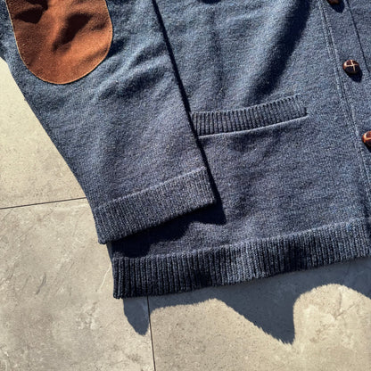 90s-00s Eddie Bauer Wool Made in USA Elbow Patch Cardigan