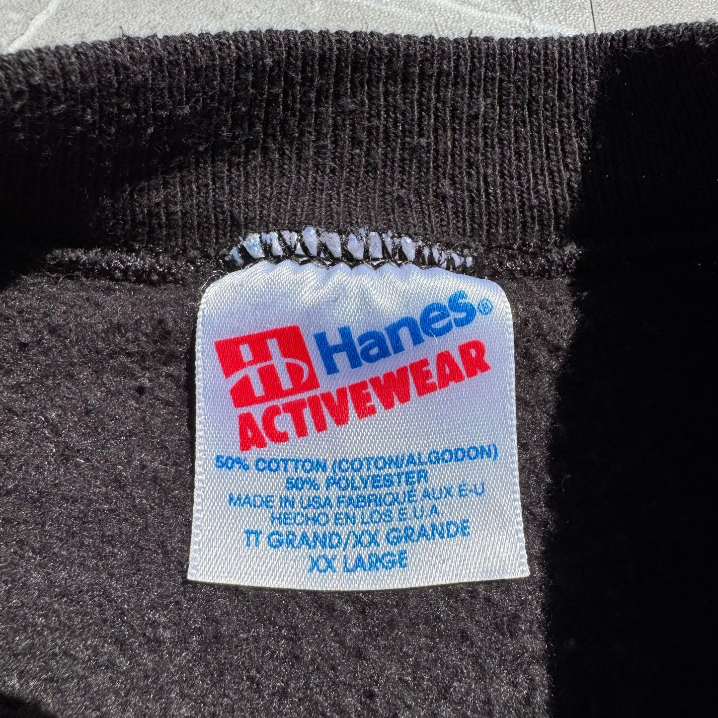 90s Hanes Hard Rock Cafe New Orleans Made in USA Black Crewneck Sweatshirt KiiChain Clothing