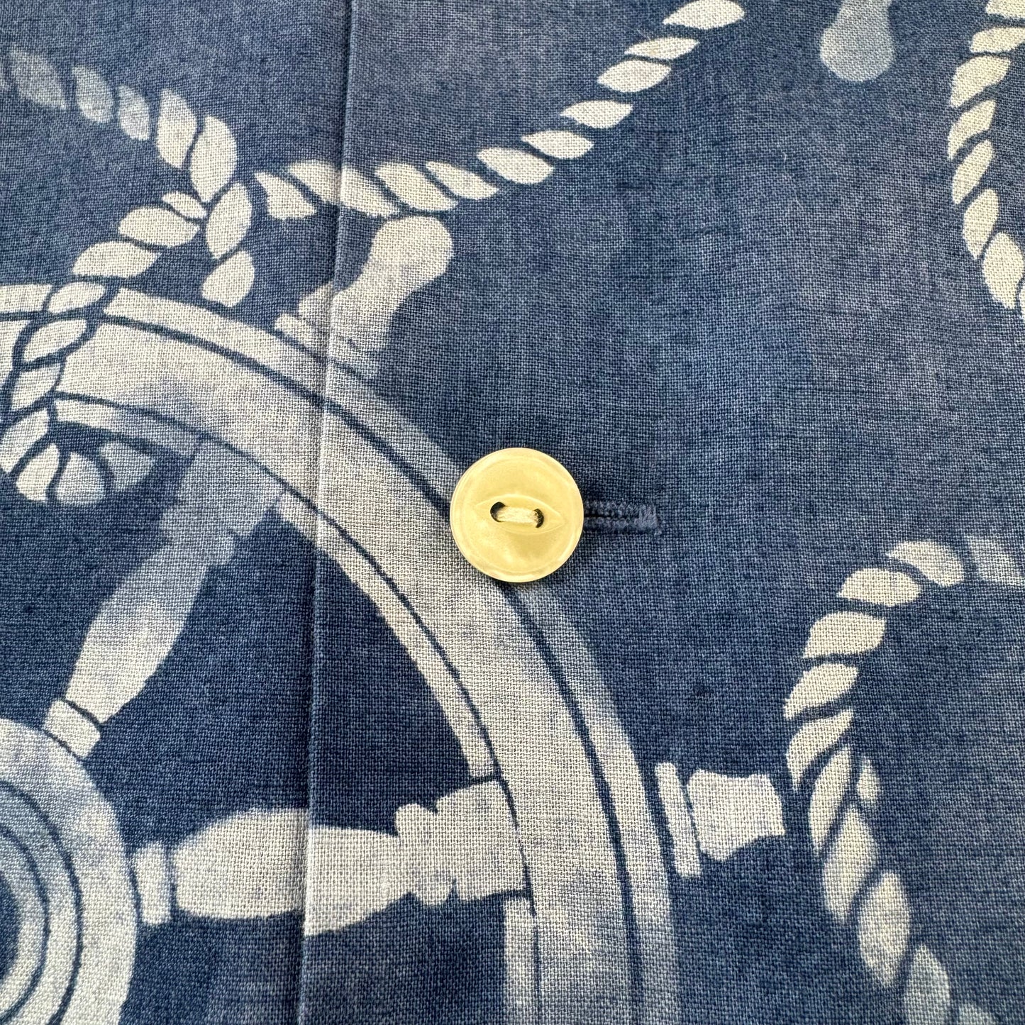 00s~ Polo Ralph Lauren Blue Classic Fit Helm Wheel Open Collar Shirt