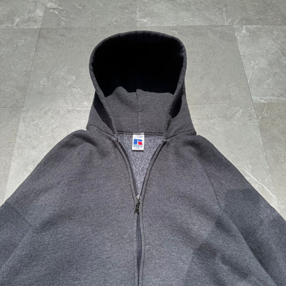 Russell Athletic Zip-Up Gray Hoodie KiiChain Clothing