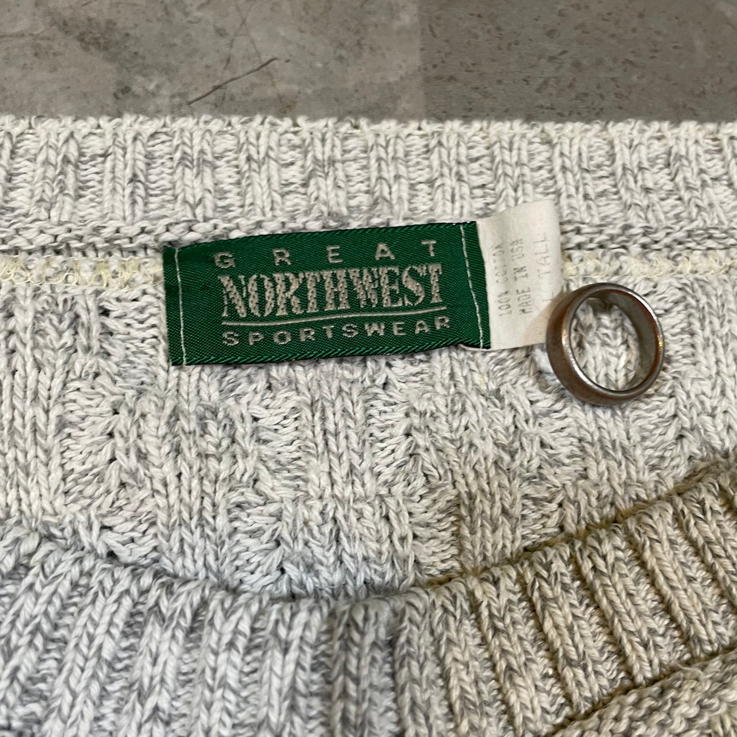 90s The Great Northwest Made in USA White Knitted Sweater