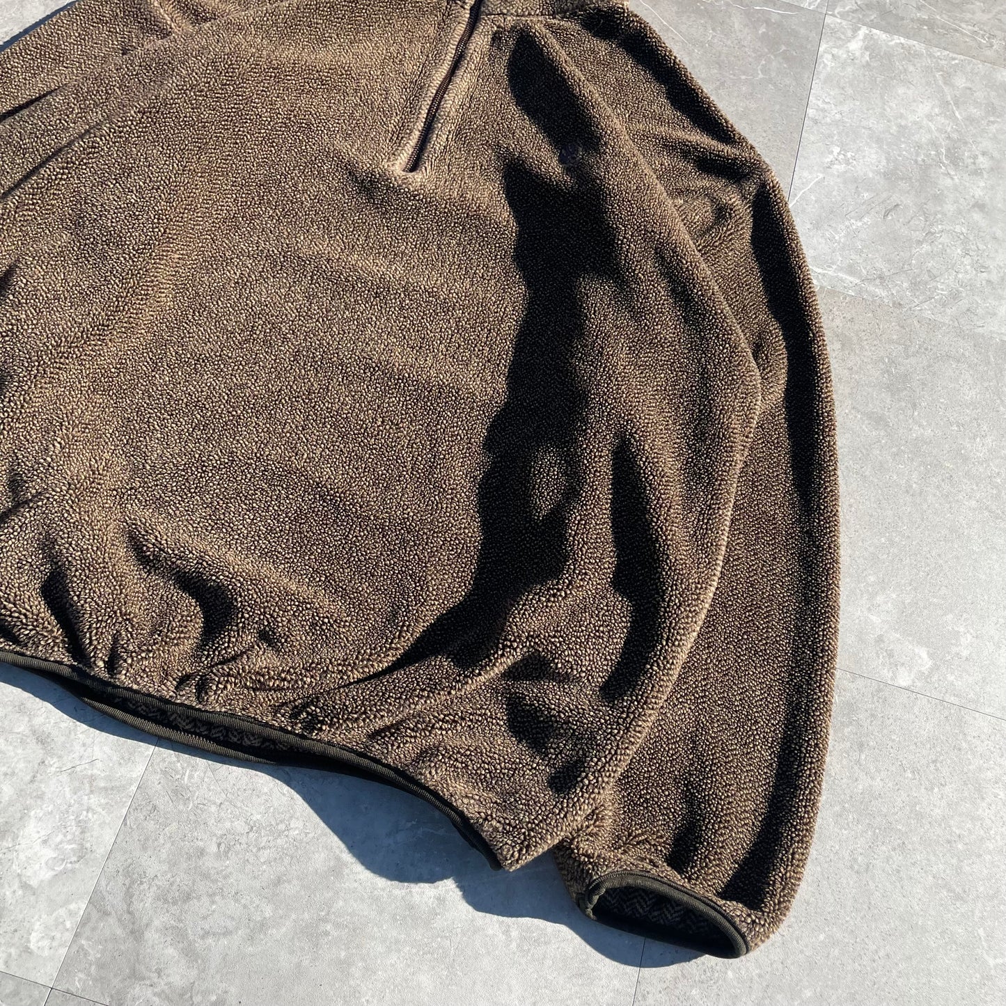 90s Nautica Made in USA Brown Fleece Half-Zip Pullover