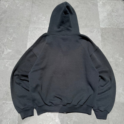 90s Russell Athletic Black Zip-Up Hoodie KiiChain Clothing