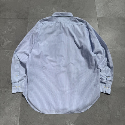90s Ralph Lauren “Andrew” No-Pony Blue Striped Shirt KiiChain Clothing
