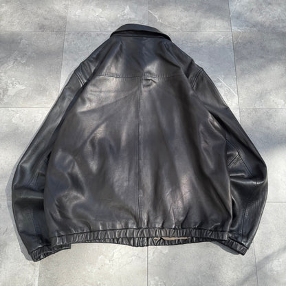 90s Polo by Ralph Lauren Black Leather Jacket