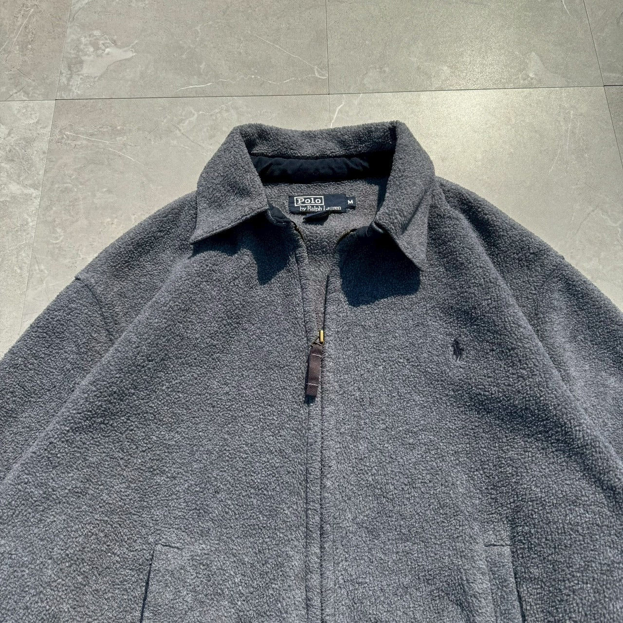 90s Ralph Lauren Gray Fleece Swing Top Jacket