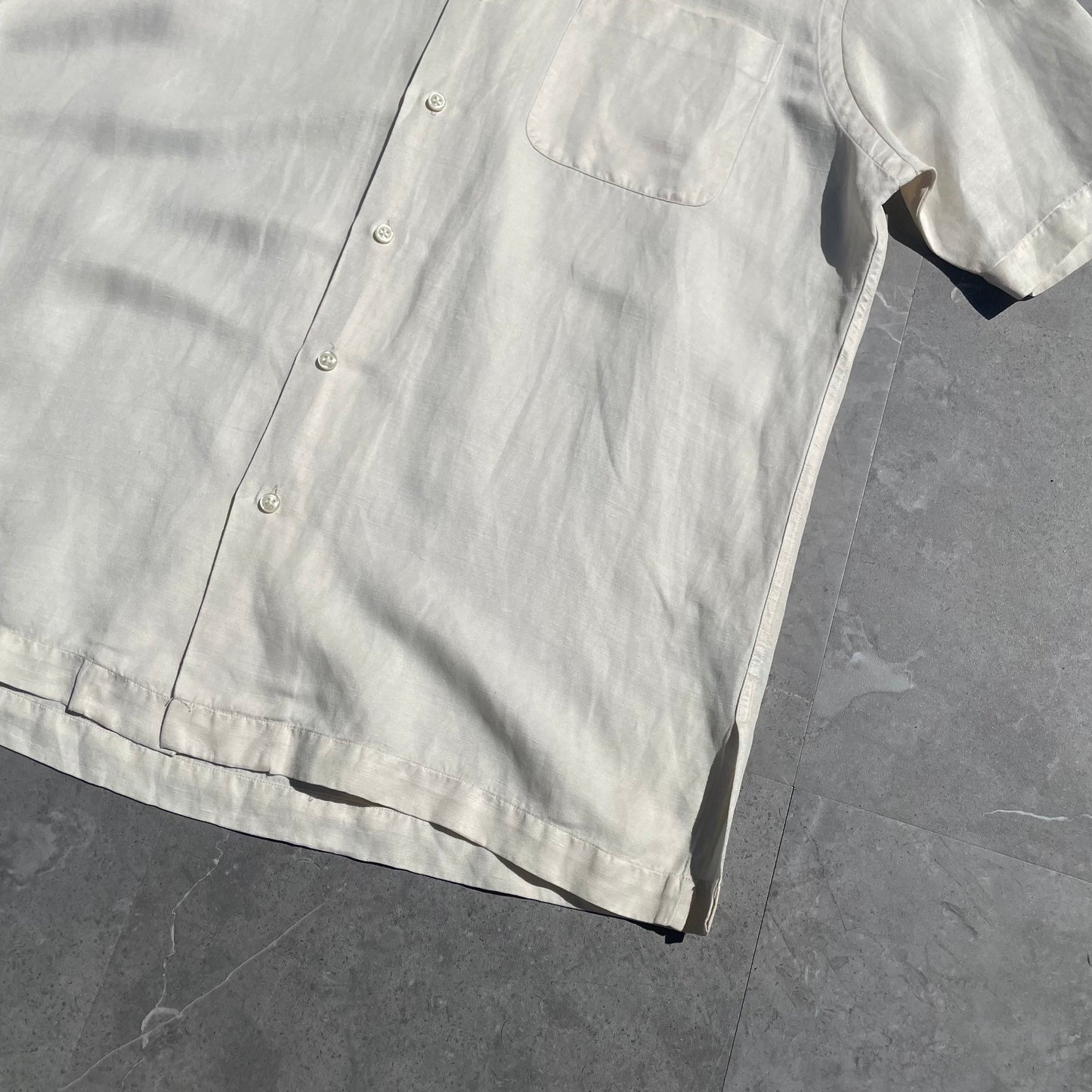 90s Ralph Lauren Caldwell Silk/Linen Short Sleeve Shirt