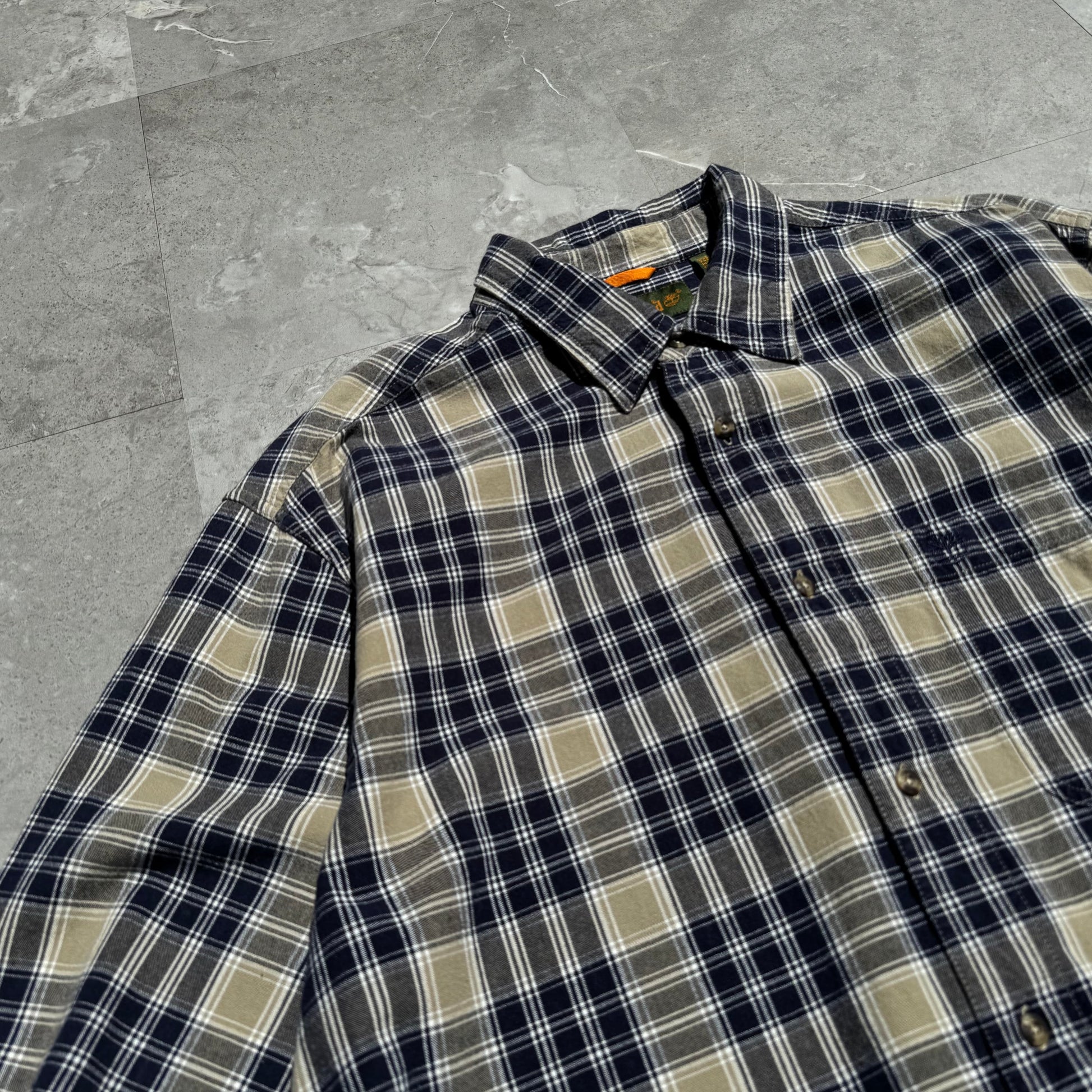 90s Timberland Faded Checkered Long Sleeve Shirt KiiChain Clothing