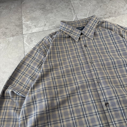 90s Dockers Gray Faded Checkered Shirt