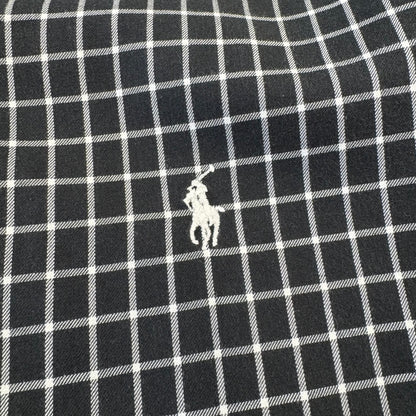 00s Ralph Lauren Polo Golf Caldwell Black Checkered Open Collar Shirt XL
