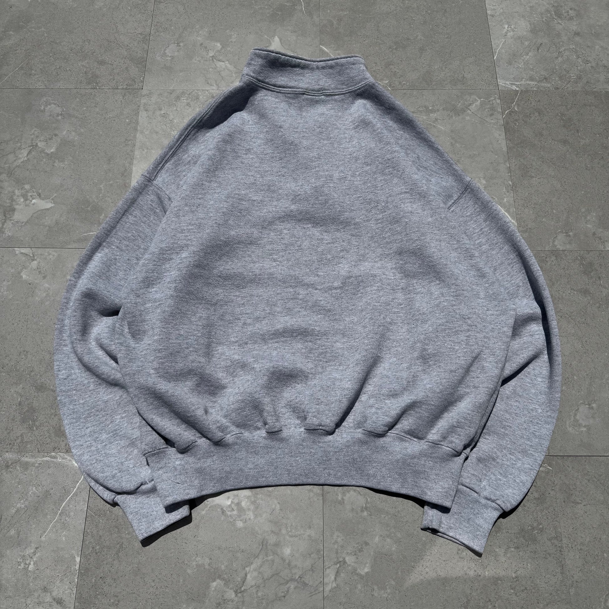 90s Russell Athletic Made in USA Half-Zip Gray Sweatshirt KiiChain Clothing
