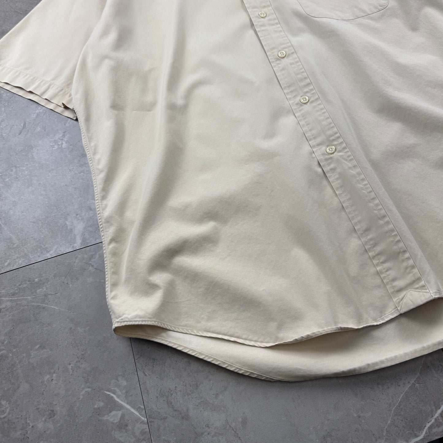 00s Ralph Lauren Blake Cream Button Down Short Sleeve Shirt L