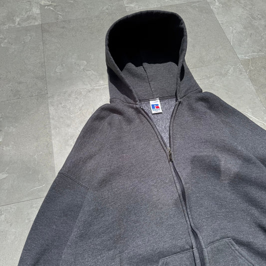 Russell Athletic Zip-Up Gray Hoodie KiiChain Clothing