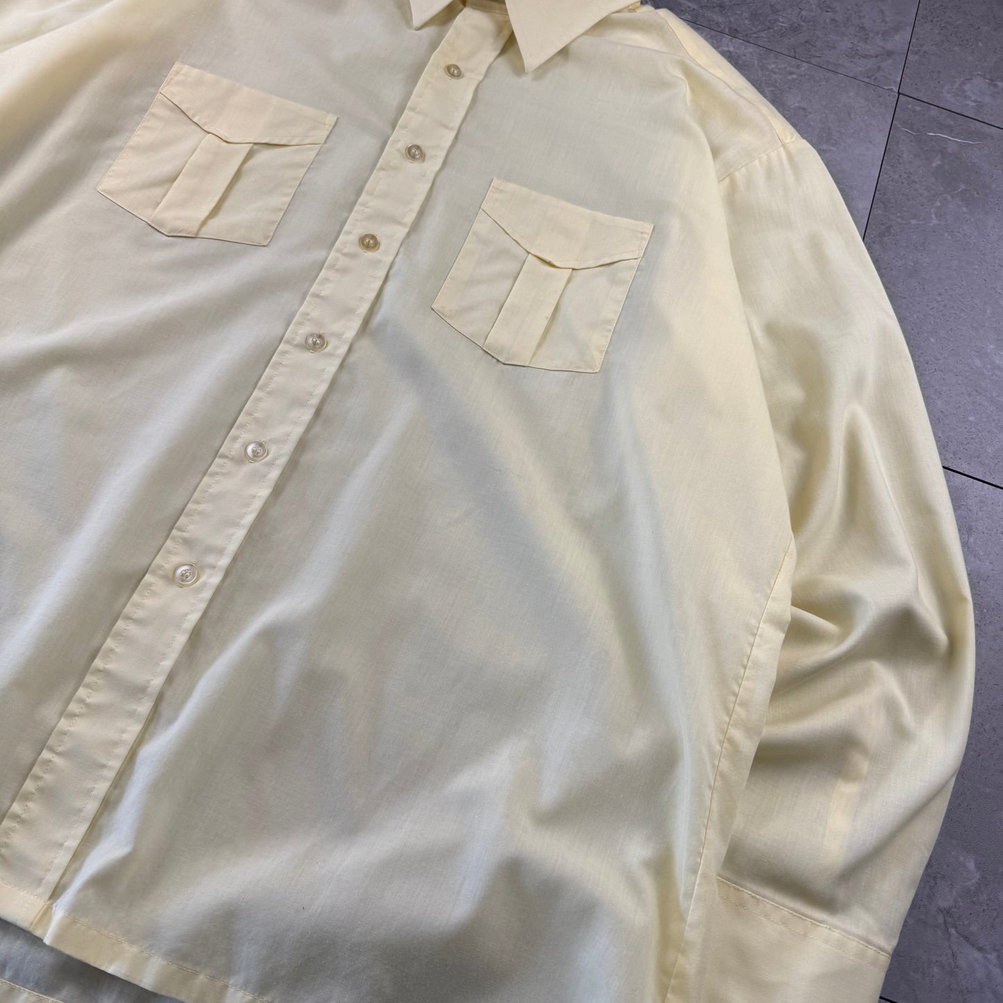 80s-90s JC Penny Yellow Dual Pocket Shirt