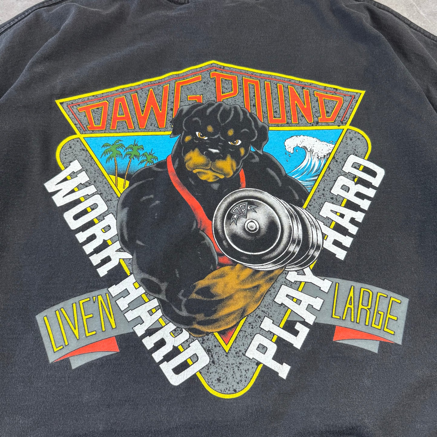 90s DaDawg Made in USA Black Bulldog Graphic Tee