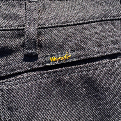 70s-80s Wrangler Made in USA Black Slacks 36x30