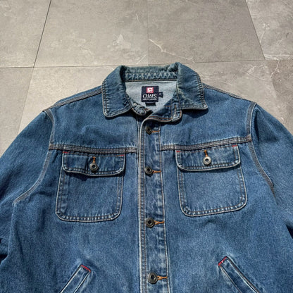 90s CHAPS Ralph Lauren Embroidered Logo Denim Jacket