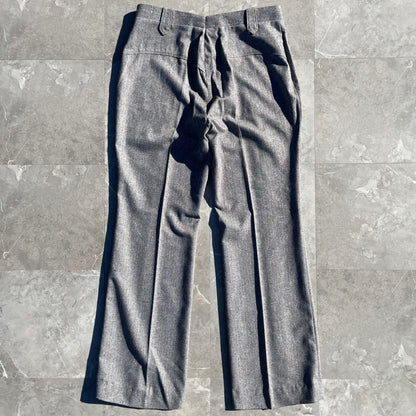 70s Prestige West Gray Flared Western Wool Slacks