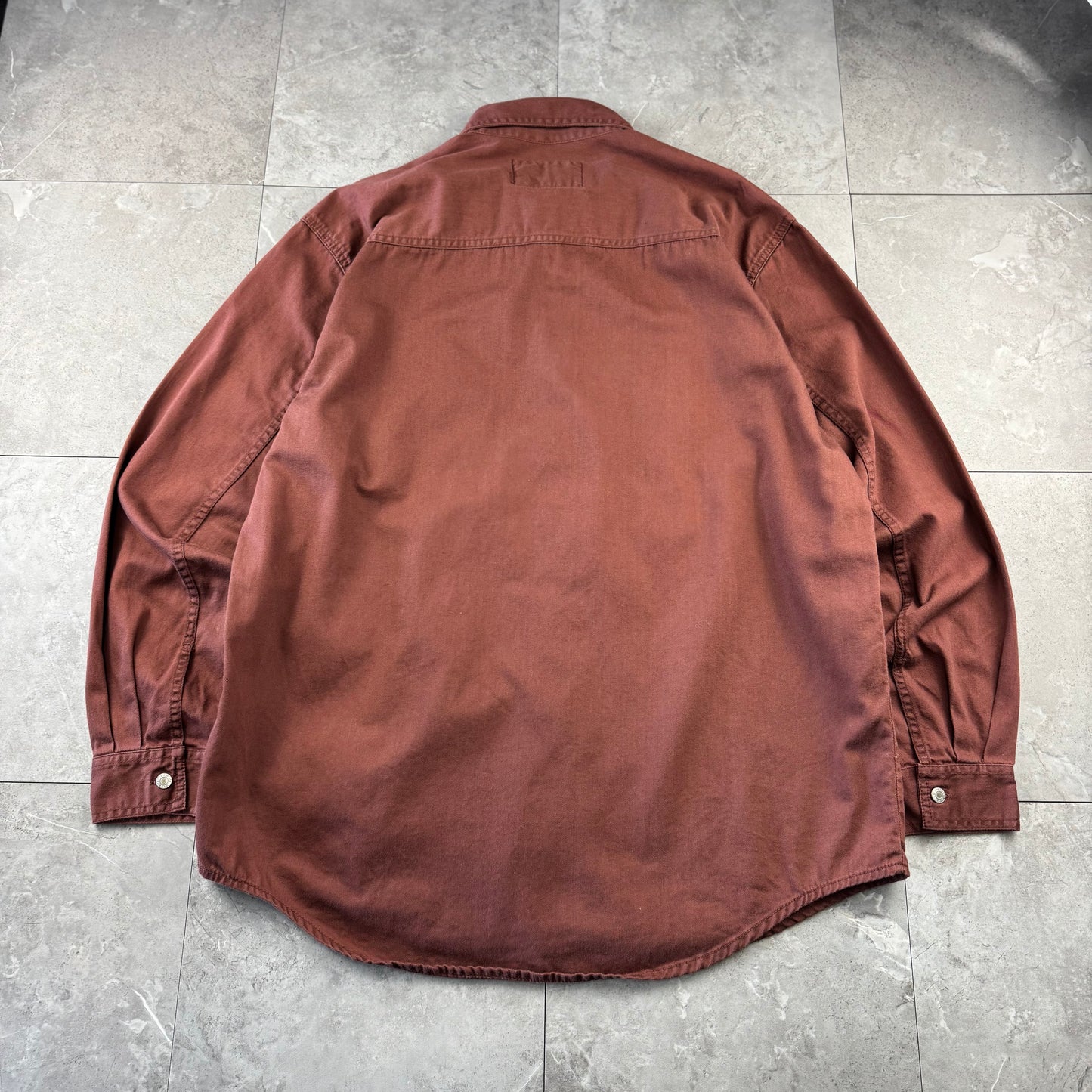 90s-00s Levi's Burgundy Heavyweight Dual Pocket Shirt