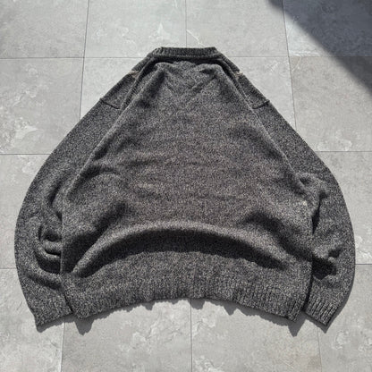 90s-00s Dockers Gray/Beige Checkered Cotton Knit