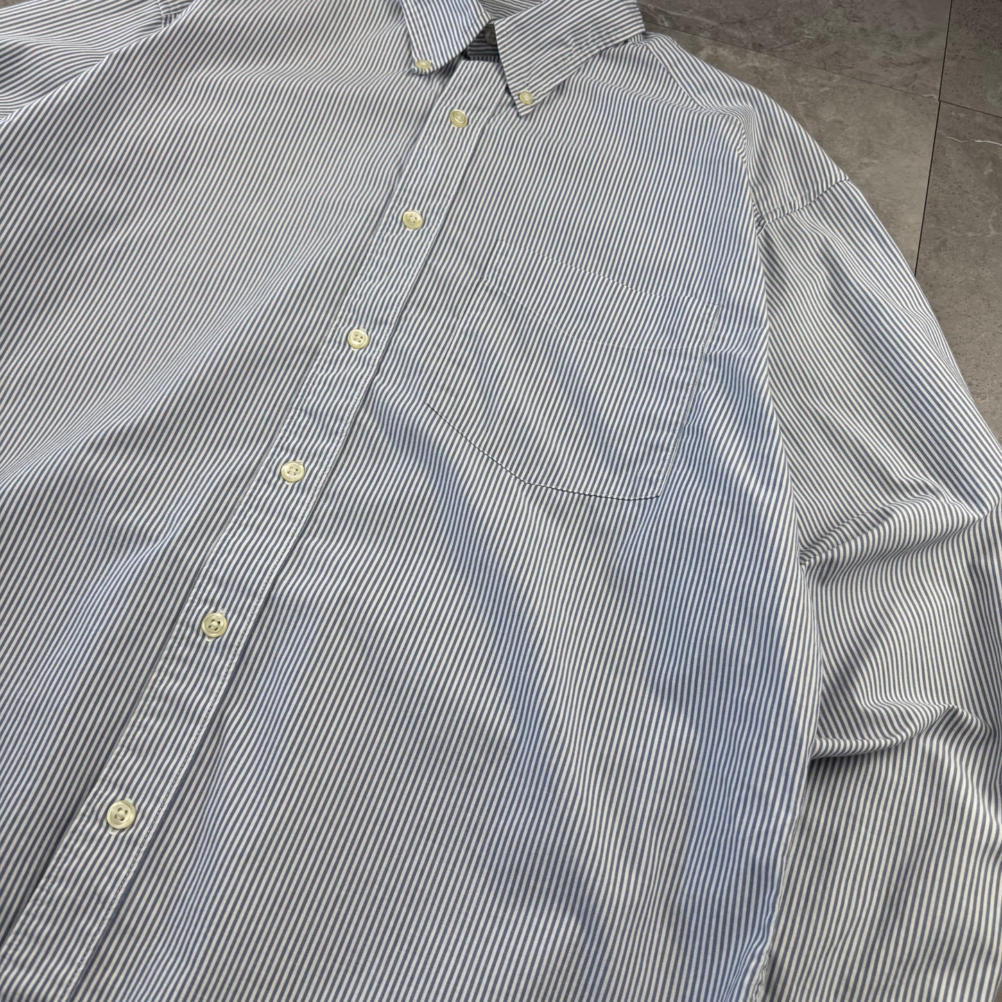 90s Old Gap Light Blue Striped Button Down Shirt
