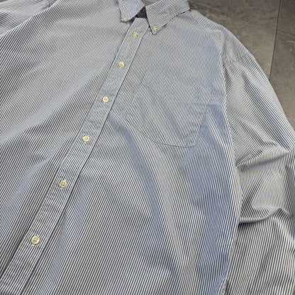 90s Old Gap Light Blue Striped Button Down Shirt