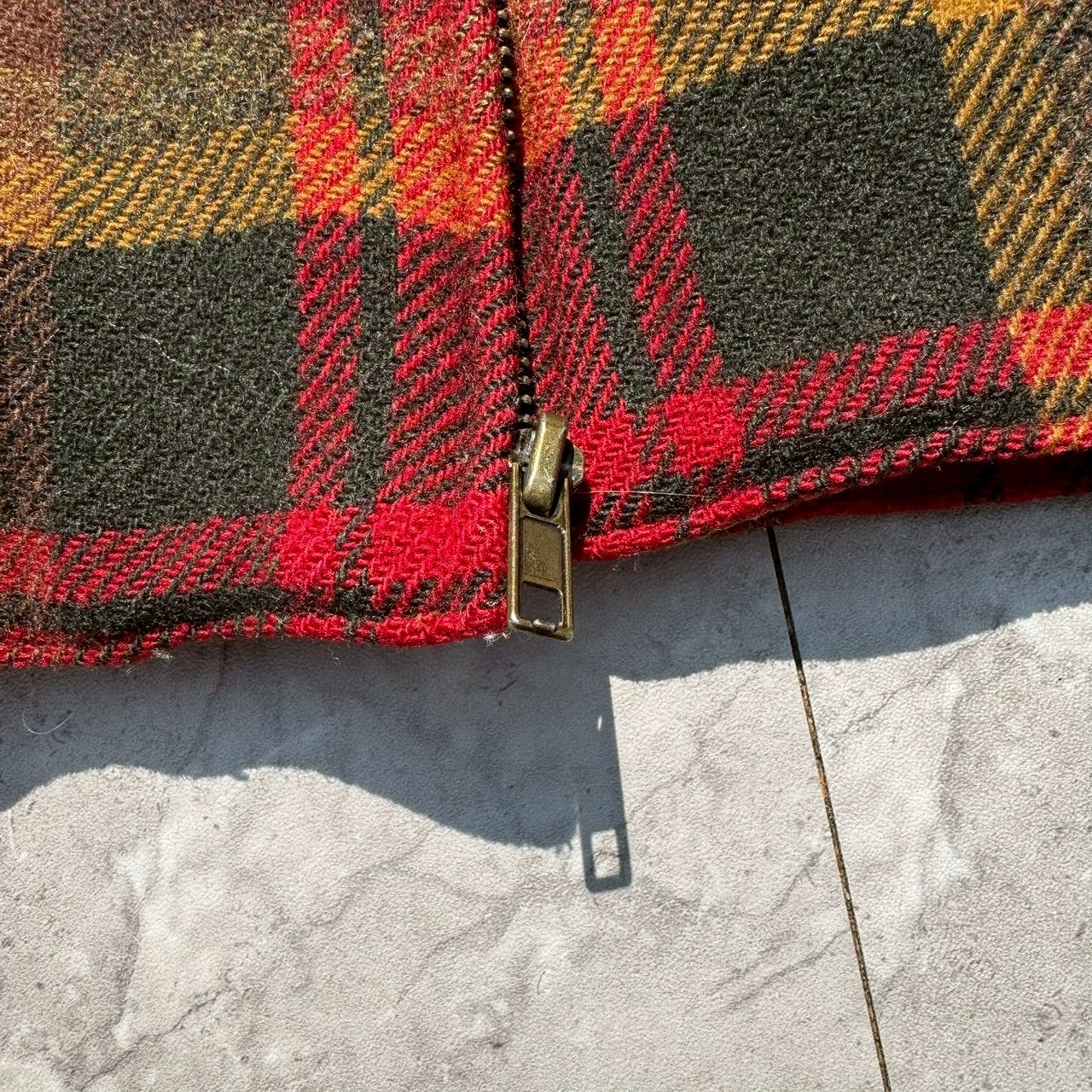 80s-90s Pendleton Made in USA 100% Virgin Wool Red Checkered Jacket