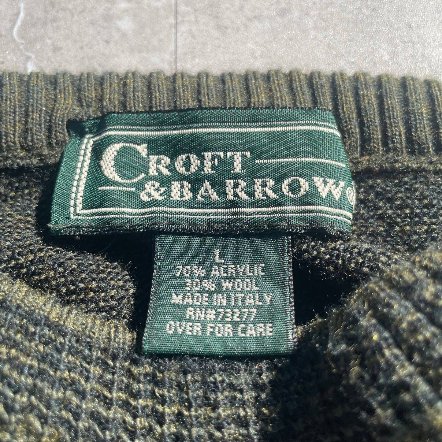 90s Croft & Barrow Wool-Acrylic Made in Italy Design Knit